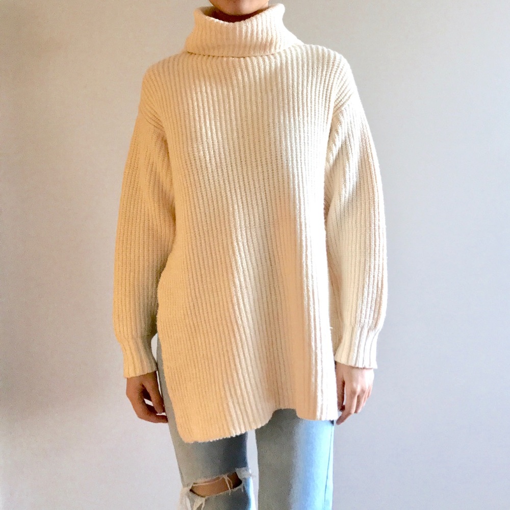 Free people turtleneck chunky knit sweater - Picture 4 of 7